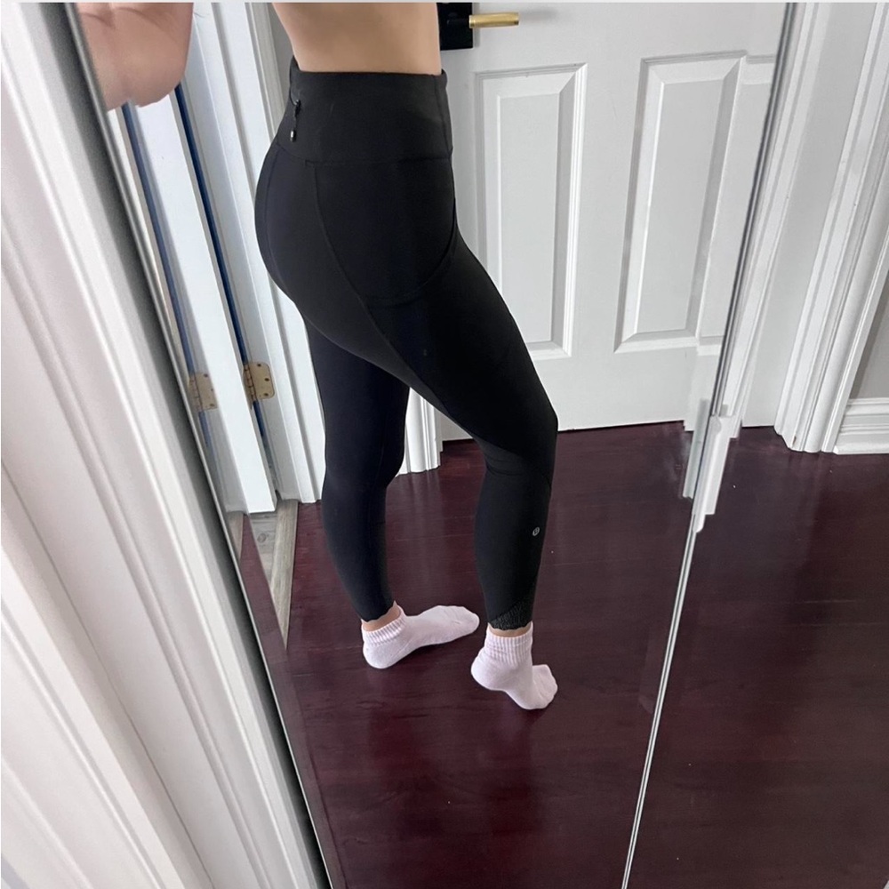 Lululemon Black High-Waisted running Leggings size 2